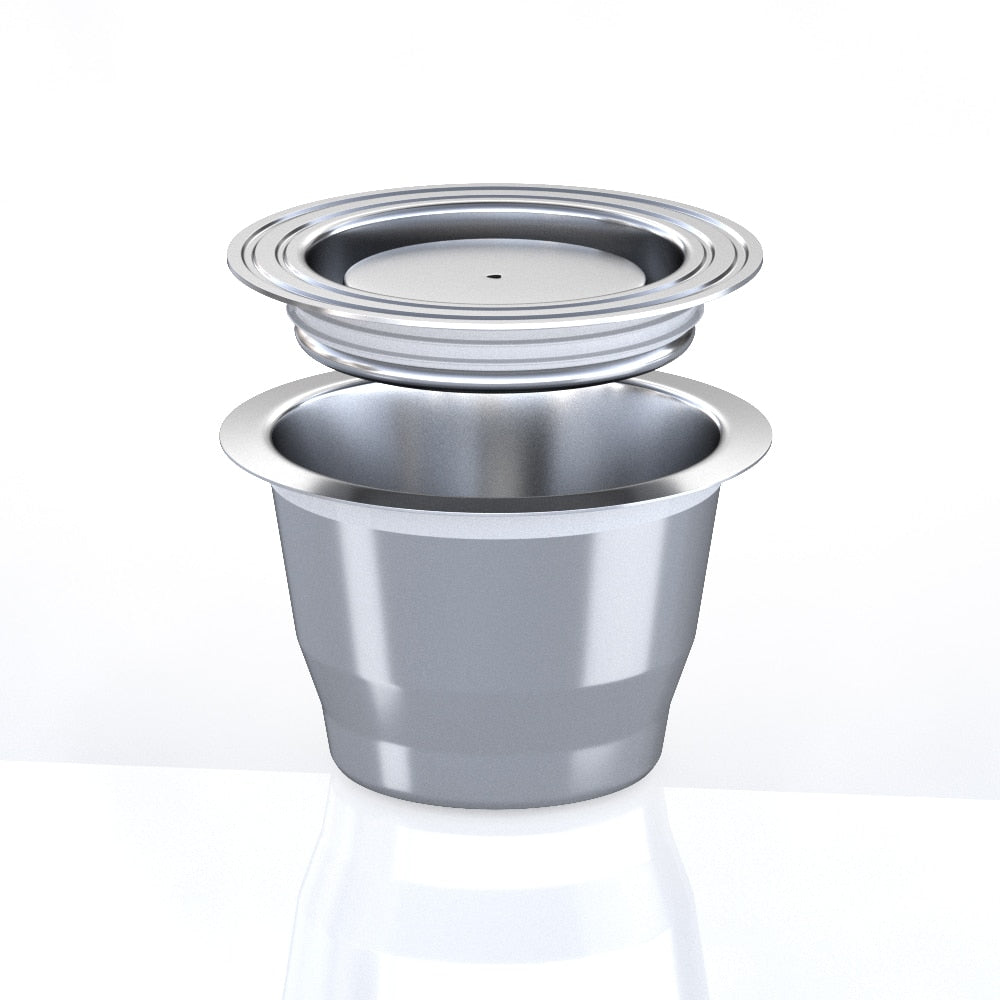 Capsule de Café Nespresso Compatible en Inox, Rechargeable et Réutilisable